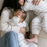 ‘Lilac Stripe’ Ribbed Knit Pant