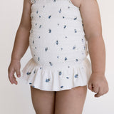 Smocked Bathing Suit - Blueberry