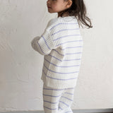 ‘Lilac Stripe’ Ribbed Knit Pant