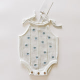 Heirloom Onesie - Blue Daisy