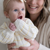 ‘Yellow Stripe’ Ribbed Knit Onesie