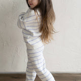 ‘Lilac Stripe’ Ribbed Knit Pant