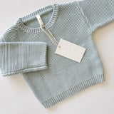 Purl Knit Sweater ‘Sky Blue’