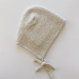 Purl Knit Bonnet ‘Oatmeal’