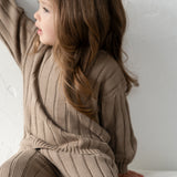 Children’s Wide Ribbed Knit Sweater ‘Oak’