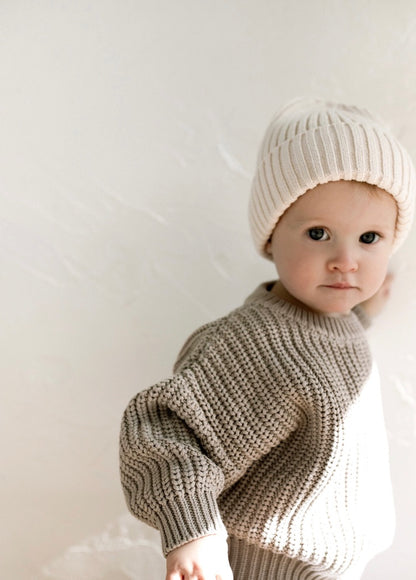 ‘Taupe’ Chunky Knit Sweater