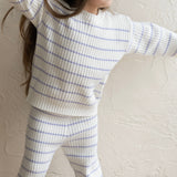 ‘Lilac Stripe’ Ribbed Knit Pant