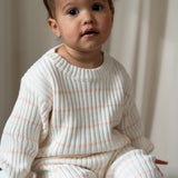 Children’s ‘Pink Stripe’ Ribbed Knit Sweater