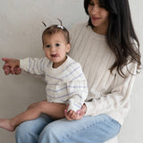 ‘Lilac Stripe’ Ribbed Knit Onesie