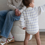 ‘Lilac Stripe’ Ribbed Knit Onesie