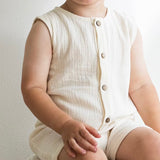 Muslin Romper - Ecru