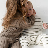 Children’s Wide Ribbed Knit Sweater ‘Oak’