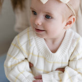 ‘Yellow Stripe’ Ribbed Knit Onesie