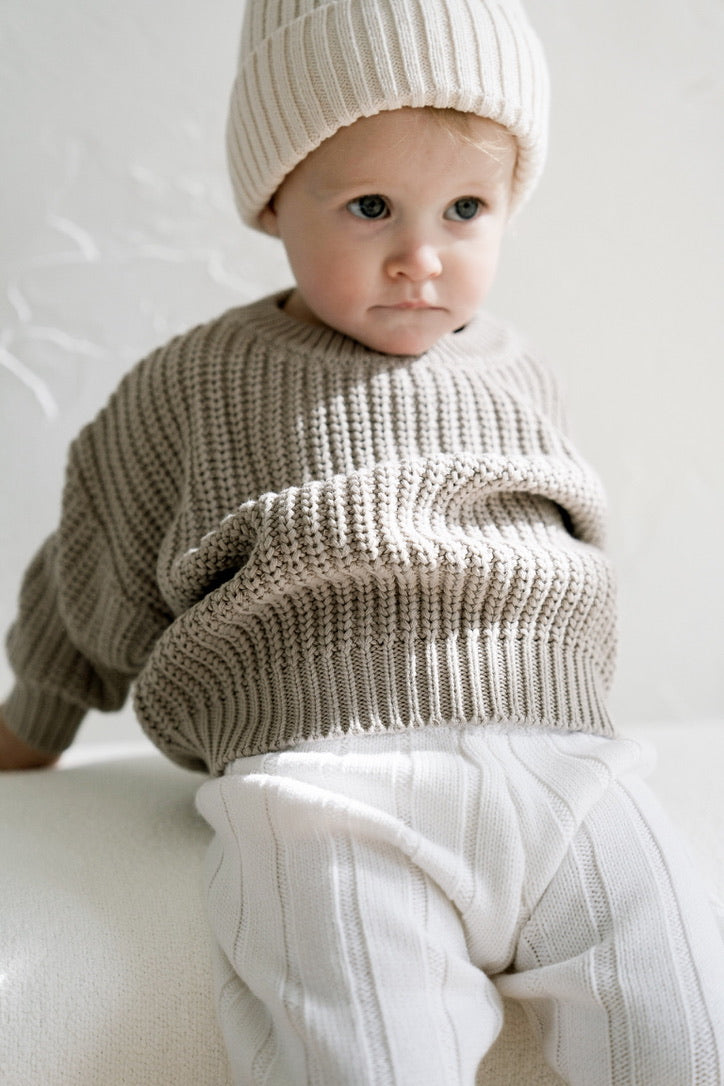 ‘Taupe’ Chunky Knit Sweater