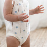 Heirloom Onesie - Blue Daisy