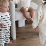 ‘Navy Stripe’ Ribbed Knit Pant