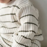 Children’s ‘Deep Green Stripe’ Ribbed Knit Sweater