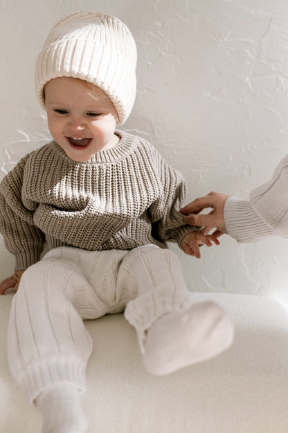 ‘Taupe’ Chunky Knit Sweater
