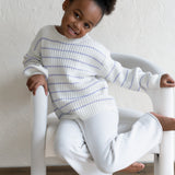 ‘Lilac Stripe’ Ribbed Knit Sweater