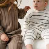 Children’s Wide Ribbed Knit Sweater ‘Oak’