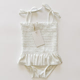 Smocked Bathing Suit - Coconut