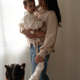 ‘Pink Stripe’ Ribbed Knit Onesie