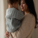 Children’s Wide Ribbed Knit Sweater ‘Fog’