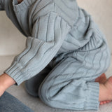 Children’s Wide Ribbed Knit Sweater ‘Fog’