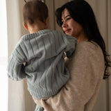 Children’s Wide Ribbed Knit Sweater ‘Fog’