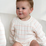 ‘Pink Stripe’ Ribbed Knit Onesie