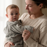 Children’s Wide Ribbed Knit Sweater ‘Rain Gray’