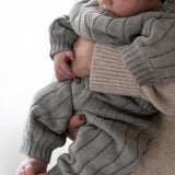 Children’s Wide Ribbed Knit Sweater ‘Rain Gray’