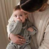 Children’s Wide Ribbed Knit Sweater ‘Rain Gray’