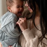 Children’s Wide Ribbed Knit Sweater ‘Fog’