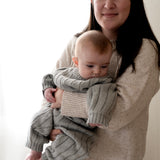 Children’s Wide Ribbed Knit Sweater ‘Rain Gray’