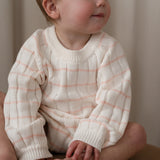 ‘Pink Stripe’ Ribbed Knit Onesie