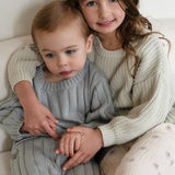 Children’s Wide Ribbed Knit Sweater ‘Fog’