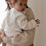 ‘Pink Stripe’ Ribbed Knit Onesie