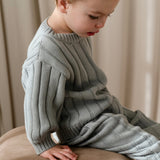 Children’s Wide Ribbed Knit Sweater ‘Fog’