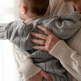 Children’s Wide Ribbed Knit Sweater ‘Rain Gray’