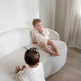 ‘Pink Stripe’ Ribbed Knit Onesie