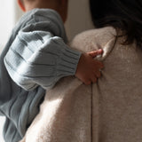 Children’s Wide Ribbed Knit Sweater ‘Fog’