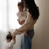 ‘Pink Stripe’ Ribbed Knit Onesie