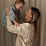 Children’s Wide Ribbed Knit Sweater ‘Fog’