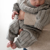 Children’s Wide Ribbed Knit Sweater ‘Rain Gray’