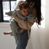 Children’s Wide Ribbed Knit Sweater ‘Fog’