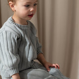 Children’s Wide Ribbed Knit Pant ‘Fog’