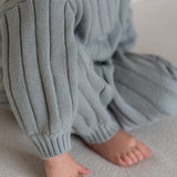 Children’s Wide Ribbed Knit Sweater ‘Fog’