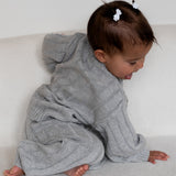 Children’s Wide Ribbed Knit Sweater ‘Rain Gray’