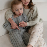Children’s Wide Ribbed Knit Sweater ‘Fog’